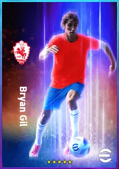 Bryan Gil eFootball 2026 player card, 80 OVR LWF