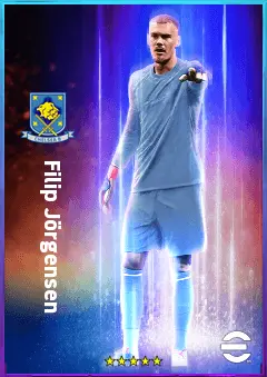 Filip Jörgensen eFootball 2026 player card, 80 OVR GK