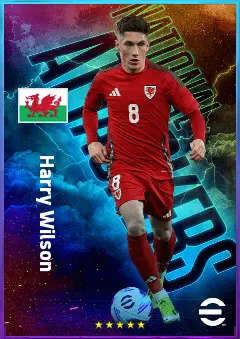 Harry Wilson eFootball 2026 player card, 81 OVR RWF