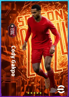 Cody Gakpo eFootball 2026 player card, 83 OVR CF