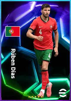 Rúben Dias eFootball 2026 player card, 85 OVR CB