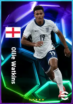 Ollie Watkins eFootball 2026 player card, 82 OVR CF