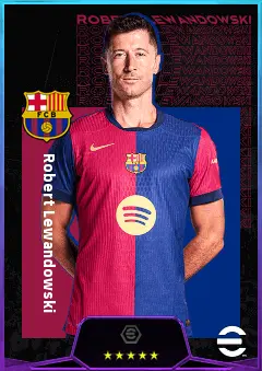 Robert Lewandowski eFootball 2026 player card, 84 OVR CF