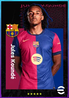 Jules Koundé eFootball 2026 player card, 84 OVR RB