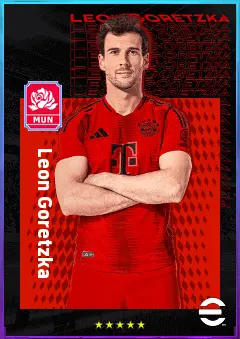 Leon Goretzka eFootball 2026 player card, 82 OVR CMF