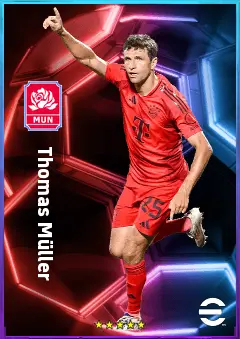 Thomas Müller eFootball 2026 player card, 82 OVR SS