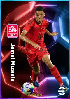 Jamal Musiala eFootball 2026 player card, 84 OVR AMF
