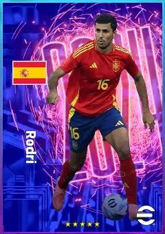 Rodri eFootball 2026 player card, 85 OVR DMF