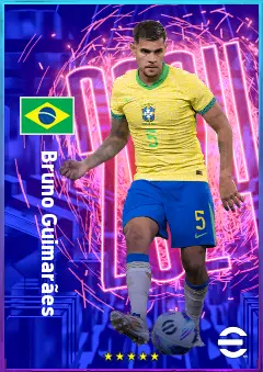 Bruno Guimarães eFootball 2026 player card, 83 OVR DMF