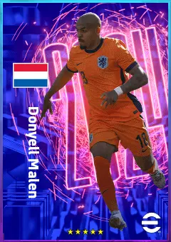 Donyell Malen eFootball 2026 player card, 83 OVR RWF
