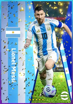 Lionel Messi eFootball 2026 player card, 85 OVR CF