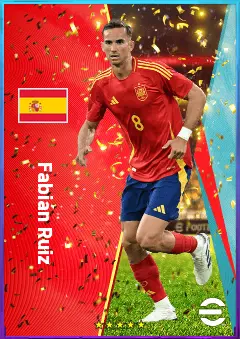 Fabián Ruiz eFootball 2026 player card, 82 OVR CMF