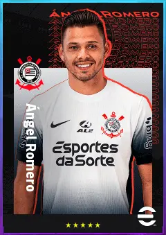 Ángel Romero eFootball 2026 player card, 78 OVR RWF