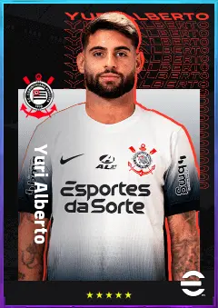 Yuri Alberto eFootball 2026 player card, 80 OVR CF