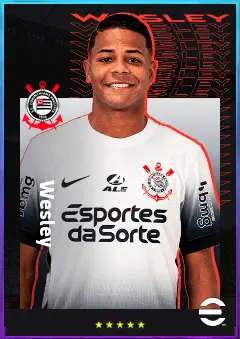 Wesley eFootball 2026 player card, 78 OVR LWF