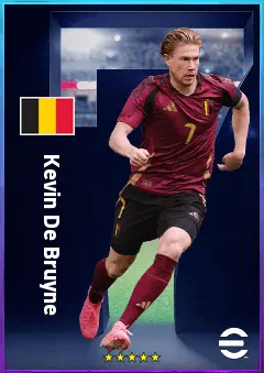 Kevin De Bruyne eFootball 2026 player card, 86 OVR AMF