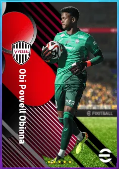 Obi Powell Obinna eFootball 2026 player card, 76 OVR GK