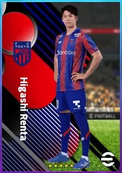 Higashi Renta eFootball 2026 player card, 75 OVR CB