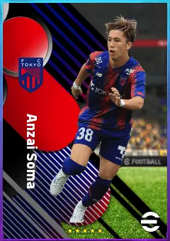 Anzai Soma eFootball 2026 player card, 76 OVR RMF