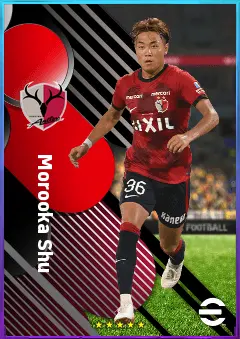 Morooka Shu eFootball 2026 player card, 76 OVR RWF