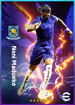 Noni Madueke eFootball 2026 player card, 80 OVR RWF