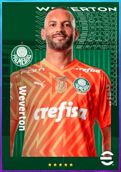 Weverton eFootball 2026 player card, 80 OVR GK