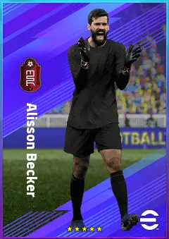 Alisson Becker eFootball 2026 player card, 84 OVR GK