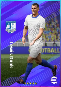 Lewis Dunk eFootball 2026 player card, 82 OVR CB