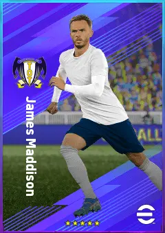 James Maddison eFootball 2026 player card, 82 OVR AMF