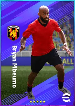 Bryan Mbeumo eFootball 2026 player card, 82 OVR RWF