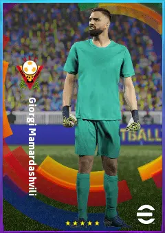 Giorgi Mamardashvili eFootball 2026 player card, 85 OVR GK
