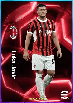 Luka Jović eFootball 2026 player card, 81 OVR CF
