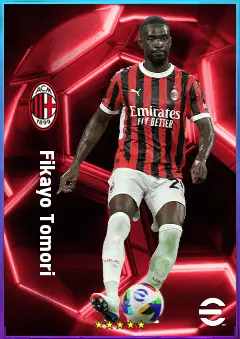 Fikayo Tomori eFootball 2026 player card, 82 OVR CB