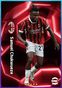 Samuel Chukwueze eFootball 2026 player card, 82 OVR RWF