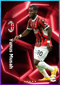 Yunus Musah eFootball 2026 player card, 81 OVR CMF