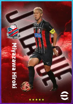 Miyazawa Hiroki eFootball 2026 player card, 75 OVR CMF