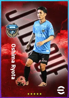 Oshima Ryota eFootball 2026 player card, 77 OVR CMF