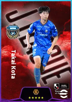Takai Kota eFootball 2026 player card, 77 OVR CB
