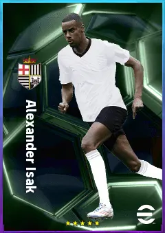 Alexander Isak eFootball 2026 player card, 83 OVR CF