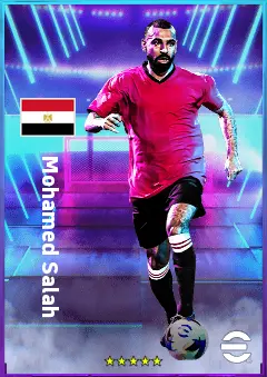 Mohamed Salah eFootball 2026 player card, 85 OVR RWF