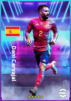 Dani Carvajal eFootball 2026 player card, 82 OVR RB