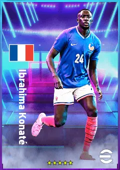 Ibrahima Konaté eFootball 2026 player card, 83 OVR CB