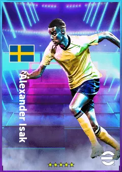 Alexander Isak eFootball 2026 player card, 83 OVR CF