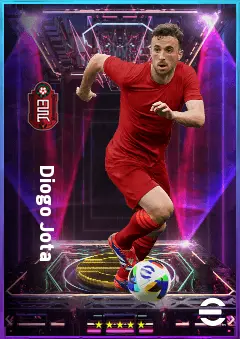 Diogo Jota eFootball 2026 player card, 82 OVR LWF