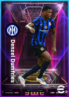 Denzel Dumfries eFootball 2026 player card, 80 OVR RMF