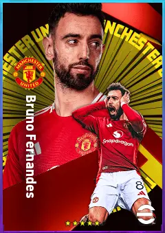 Bruno Fernandes eFootball 2026 player card, 83 OVR AMF