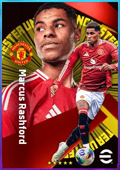 Marcus Rashford eFootball 2026 player card, 81 OVR LWF