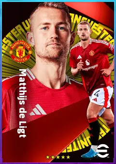 Matthijs de Ligt eFootball 2026 player card, 83 OVR CB