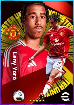 Leny Yoro eFootball 2026 player card, 81 OVR CB