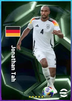 Jonathan Tah eFootball 2026 player card, 82 OVR CB
